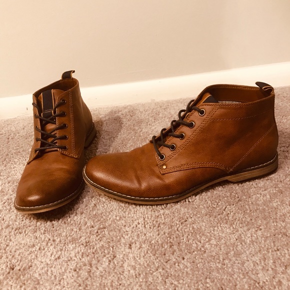 mens casual lace up boots
